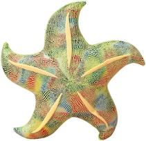 Pliušinis žaislas jūrų žvaigždė Lean Toys 16801, geltonas/žalias, 45 cm