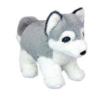 Pliušinis žaislas šuo Wild Planet Husky, baltas/pilkas, 25 cm