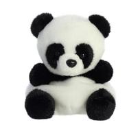 Pliušinis žaislas panda Aurora Palm Pals Bamboo, baltas/juodas, 12 cm