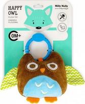 Pliušinis žaislas Milly Mally Happy Owl, rudas, 20 cm
