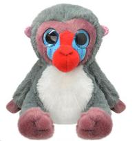 Pliušinis žaislas Wild Planet Mandril, raudonas/pilkas, 15 cm
