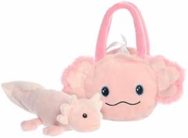 Pliušinis žaislas, su krepšiu aksolotlis Aurora Fancy Pals, rožinis, 20 cm, 2 vnt.