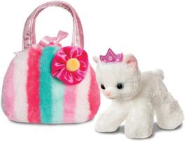 pliusine kate - Pliušinis žaislas katė Aurora Fancy Pals, baltas/rožinis, 20 cm - 1 nuotrauka