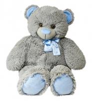 pliusinis meskinas - Pliušinis žaislas meška Fancy Silveris, mėlynas/pilkas, 48 cm - 1 nuotrauka