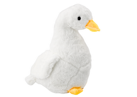 Pliušinis žaislas antis Lean Toys, baltas, 40 cm