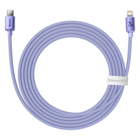baseus usb type c laidas 2m - BASEUS Crystal Shine Series  Type-C to Lightning 20W, 2 m., violetinė - 14 nuotrauka