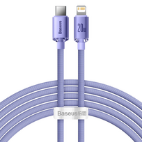 baseus usb type c laidas 2m - BASEUS Crystal Shine Series  Type-C to Lightning 20W, 2 m., violetinė - 17 nuotrauka