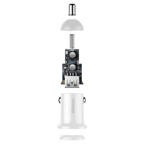 automobiline krovikle - Automobilinis įkroviklis Baseus 12-24V 2xUSB 4.8A, 2 x USB, balta - 11 nuotrauka