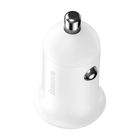 automobiline krovikle - Automobilinis įkroviklis Baseus 12-24V 2xUSB 4.8A, 2 x USB, balta - 16 nuotrauka