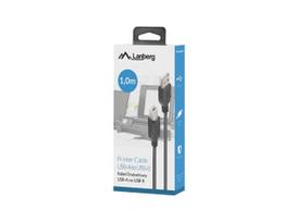 usb 2.0 a b cable - Lanberg CA-USBA-15CU-0010-BK kabelis USB 1m 2.0 USB A->USB-B Juoda - 1 nuotrauka