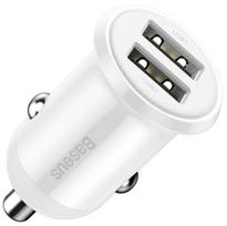 automobiline krovikle - Automobilinis įkroviklis Baseus 12-24V 2xUSB 4.8A, 2 x USB, balta - 18 nuotrauka