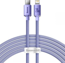 baseus usb type c laidas 2m - BASEUS Crystal Shine Series  Type-C to Lightning 20W, 2 m., violetinė - 19 nuotrauka