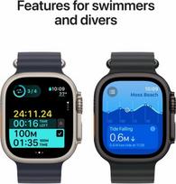 ultra apple watch - Apple Watch Ultra 2 GPS + Cellular 49mm Natural Titanium Case with Blue Trail Loop - S/M - 4 nuotrauka