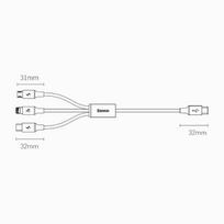 Baseus Rapid 3in1 1.5m Žalias