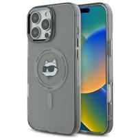 iphone16 pro max - Karl Lagerfeld IML Metal Choupette Head MagSafe dėklas iPhone 16 Pro Max - Juodas (Black) - 1 nuotrauka