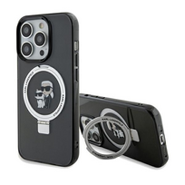 magsafe - Karl Lagerfeld "Ring Stand Karl&Choupette MagSafe dėklas iPhone 14 Pro" Juodas (Black) - 1 nuotrauka