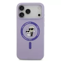 iphone 17 silicone case - Karl Lagerfeld Liquid Silicone MagSafe dėklas Apple iPhone 17 Pro Max Violetinis (Purple) - 2 nuotrauka