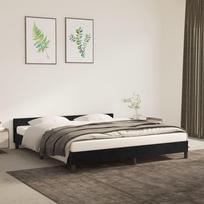 vidaXL Lovos rėmas su galvūgaliu, 160 x 200 cm, juodas (Black)