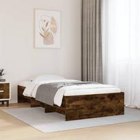 vidaXL Lovos rėmas be čiužinio, 90x200 cm, dūminis (Smoky Oak)
