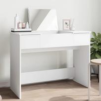 vidaXL Kosmetinis staliukas su veidrodžiu, baltas (White), 100 cm x 45 cm x 76 cm