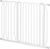 varteliai vaikams - PawHut šunų durų varteliai, 75-115 cm, balti (White) - 1 nuotrauka