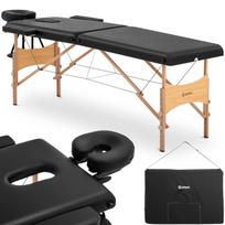 masazo stalai - Masažo Stalas Medinis Nešiojamasis Sulankstomas Gultas Toulouse Black Iki 227 Kg Juodas - 1 nuotrauka