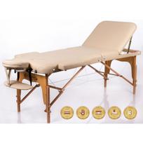 Sulankstomas masažo stalas 3 zonų RESTPRO MEMORY Beige (rusvas)
