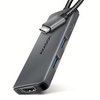 Axagon hmc-5h usb-c 3.2 gen 1 hub, 3x usb-a, 4k hdmi, pd 100w - sidabrinė