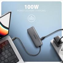 usb c hdmi cable - Axagon hmc-5h usb-c 3.2 gen 1 hub, 3x usb-a, 4k hdmi, pd 100w - sidabrinė - 4 nuotrauka
