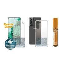 samsung galaxy s21 apsauginis stiklas - PanzerGlass "Hygiene Pack Galaxy S21"Transparent - 2 nuotrauka