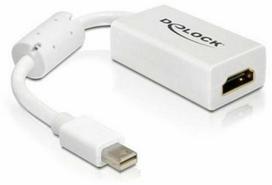 hdmi to displayport kabelis - Delock Adapter DisplayPort-mini to HDMI White 0.18m - 1 nuotrauka