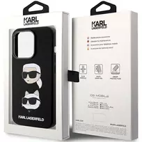 telefono deklas karl lagerfeld - Karl Lagerfeld "Liquid Silicone Karl and Choupette Heads iPhone 15 Pro Max" Black - 7 nuotrauka