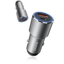 quick 5 - Automobilinis įkroviklis Dudao R4PQ, USB Type C/USB, pilka, 22.5 W - 1 nuotrauka