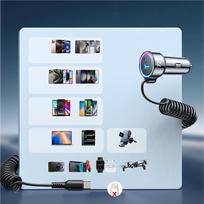charger 30w usb c - Joyroom fast car charger 3 in 1 with USB Type C, CAAJRMJR_CL07 - 2 nuotrauka