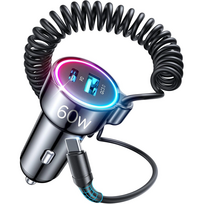 charger 30w usb c - Joyroom fast car charger 3 in 1 with USB Type C, CAAJRMJR_CL07 - 19 nuotrauka