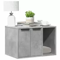 vidaXL Kačių kraiko dėžės spintelė, betono pilka (Concrete Grey), 60x40x40 cm, mediena