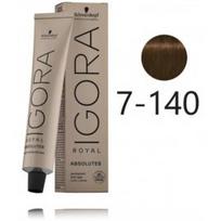 igora dazai - Schwarzkopf Igora Royal Absolutes ilgalaikiai plaukų dažai 60 ml - 7-140 Natūralus Šviesus Rudas (Natural Medium Auburn) - 2 nuotrauka