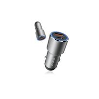 quick 5 - Automobilinis įkroviklis Dudao R4PQ, USB Type C/USB, pilka, 22.5 W - 7 nuotrauka