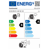 r18 215 50 padangos - CONTINENTAL EcoContact 6 Q Padanga lengv. autom. vasarinė 215/50R18 LOCO 92W EC6QAO - 4 nuotrauka