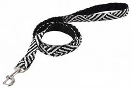 Šuns pavadėlis Barry King 17211, baltas/juodas, 1.2m x 19 mm