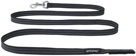 Šuns pavadėlis Amiplay Rubber, juodas, 5m x 1.6cm