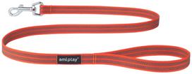 Šuns pavadėlis Amiplay Rubber, oranžinis, 1.2m x 2cm