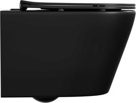 Pakabinamas unitazas Domoletti ME125-MB, su juodu dangčiu (Black)