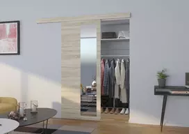 Stumdomos durys ADRK Furniture Malta 86, ąžuolo spalvos (Sonoma)