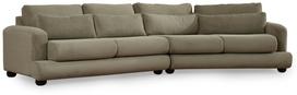 Sofa Hanah Home River 4, žalia, dešininė, 105 x 330 cm x 90 cm