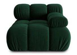 Modulinė sofa Micadoni Home Bellis Velvet, žalia, dešininė, 94 x 94 cm x 63 cm