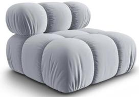 Modulinė sofa Micadoni Home Bellis Armless, žydra, 94 x 94 cm x 63 cm