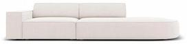 Sofa Micadoni Home Jodie Rounded Open 3 Seats, smėlio, dešininė, 262 x 102 cm x 70 cm