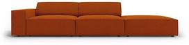 Sofa Micadoni Home Jodie Structured 3 Seats, oranžinė, dešininė, 262 x 102 cm x 70 cm