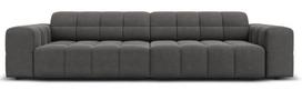 Sofa Micadoni Home Jennifer Velvet, pilka, 244 x 102 cm x 70 cm
